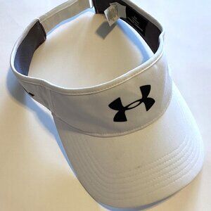 Under Armour OSFA Women's White Golfing Visor Adjustable Strap Golf Hat